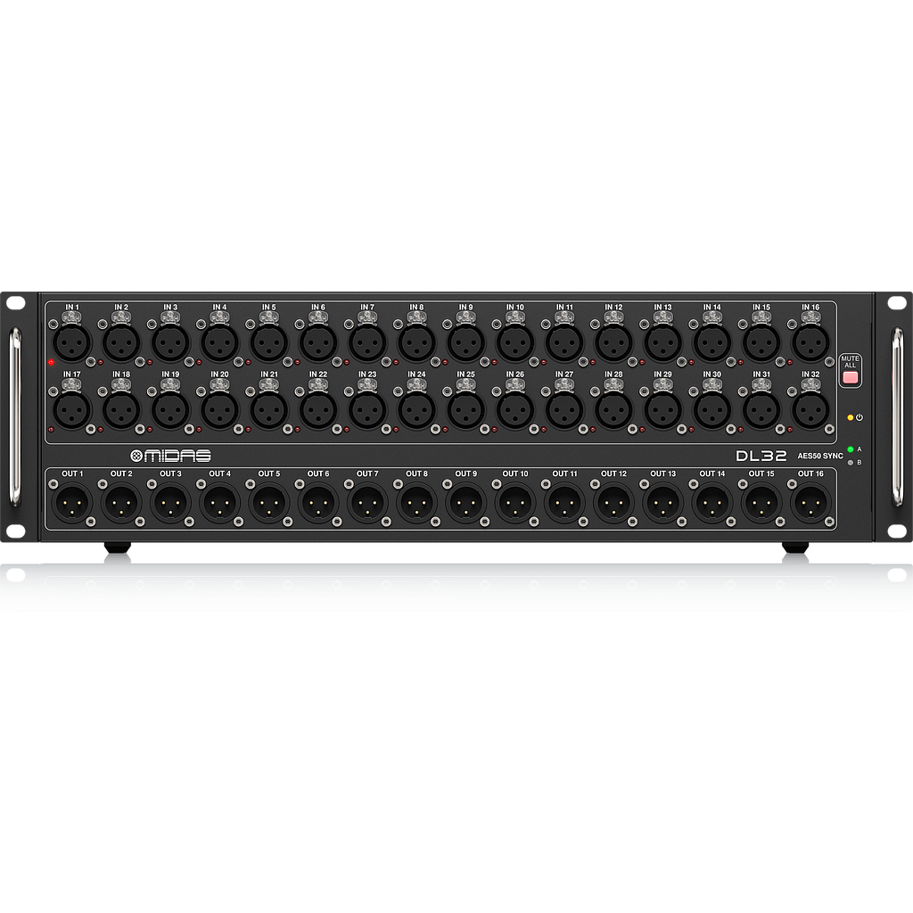 [MID-DL32] Midas DL32 32 Input, 16 Output Stage Box with 32 MIDAS Microphone Preamplifiers