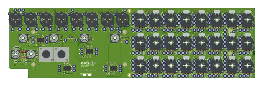 Behringer Wing Rack XLR input pcb